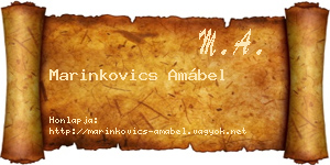 Marinkovics Amábel névjegykártya